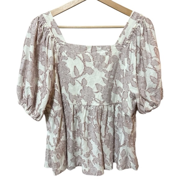 EUC - Anthropologie Maeve Batia Textured Babydoll Top - Size Large - Picture 3 of 4